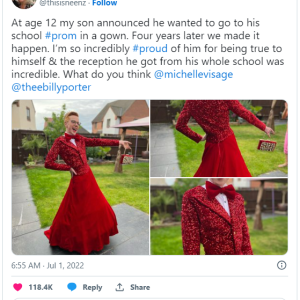 Boy, 16, divides the internet with billowing ballgown, some say he’s ‘stunning’ others say ‘vile’ Boy, 16, divides the internet with billowing ballgown, some say he’s ‘stunning’ others say ‘vile’