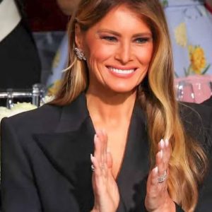 New Official Portrait of First Lady Melania Released by White House New Official Portrait of First Lady Melania Released by White House