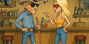 A Blind Cowboy Walks In…