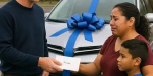 She walked two miles every day to get her son to football practice. When Peyton Manning heard about it, he bought her a minivan.