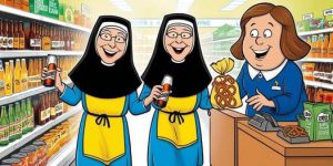 TWO NUNS WERE SHOPPING AT A 7-11 STORE