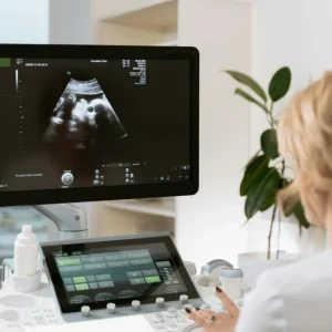 During my ultrasound I saw my husband with a pregnant woman