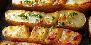 BEST EASY SHEET PAN SCORED POTATOES