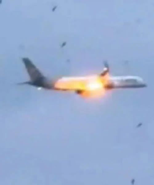 Boeing plane engine bursts into flames sparking emergency landing as passenger says ‘I sent goodbye texts’