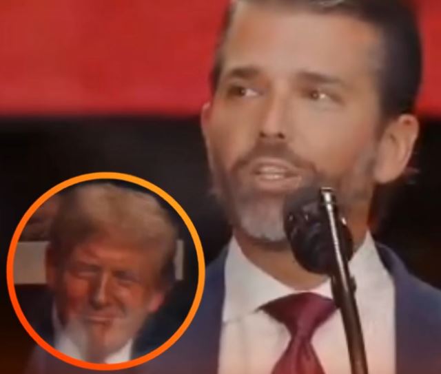 Donald Trump Smiles as His Son Mimics Him at Charlie Kirk’s Memorial Service