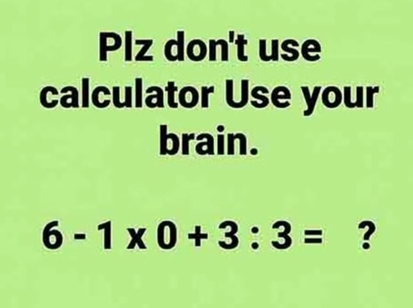 Solve this math riddle from middle school in under 10 seconds