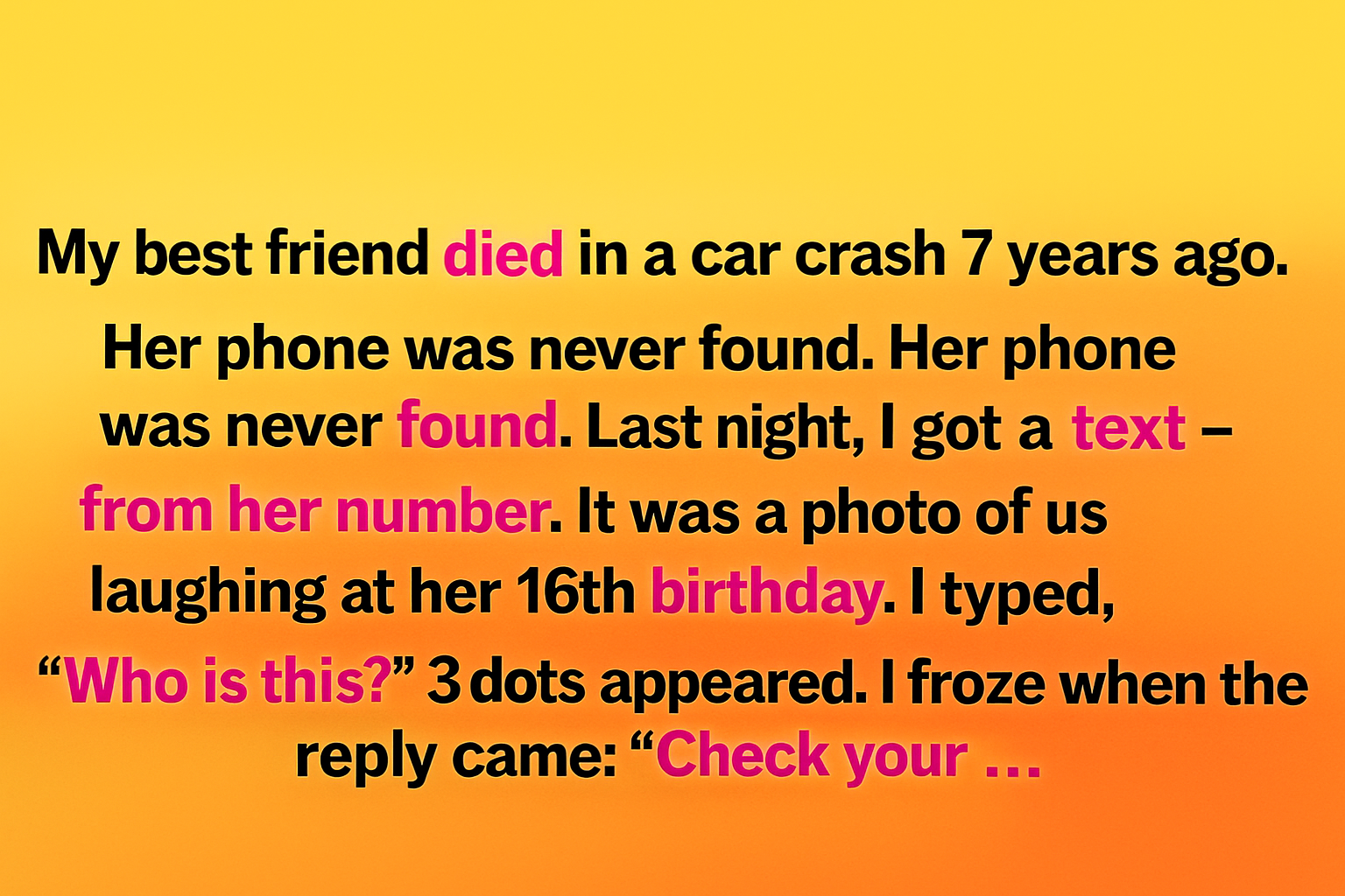 I Lost My Best Friend in a Crash — Last Night, Her Number Called Me