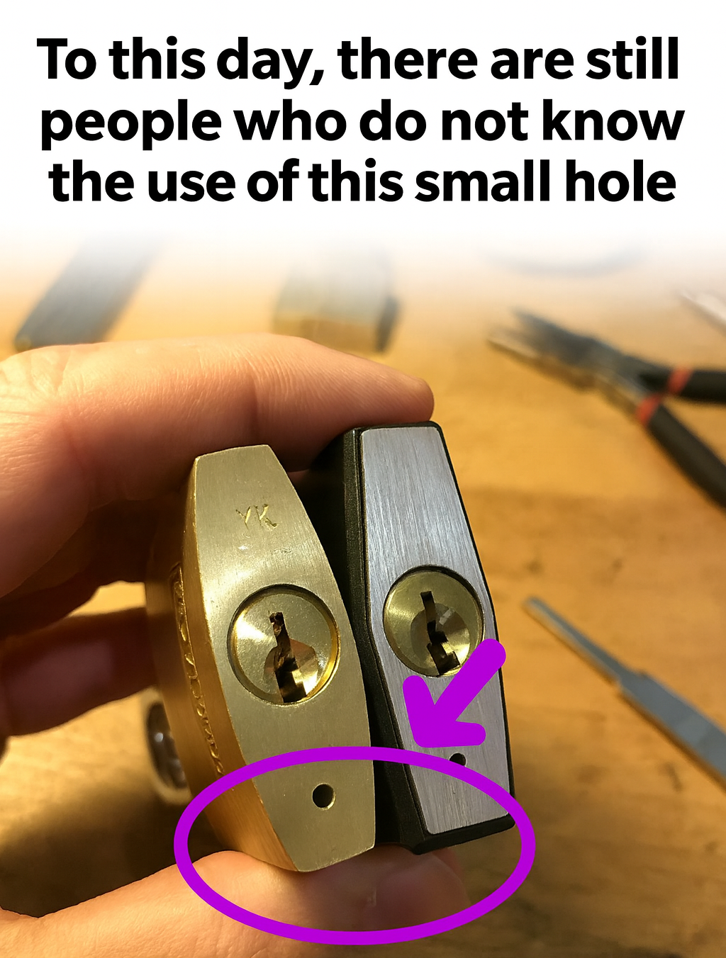 The Secret Purpose of the Little Hole on a Padlock