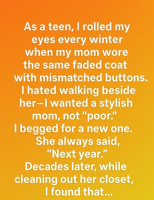 The Coat Whose Meaning I Saw Only Too Late