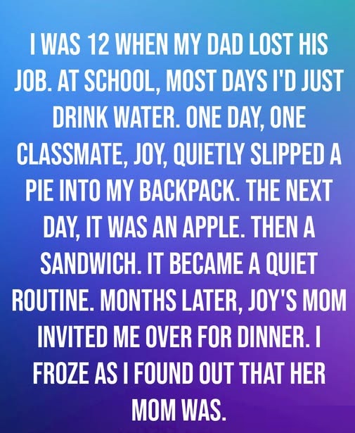 When I was hungry at 12, she shared her food. What I discovered about her life changed everything.