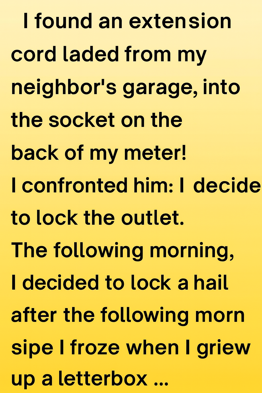 A simple note in my mailbox changed my life