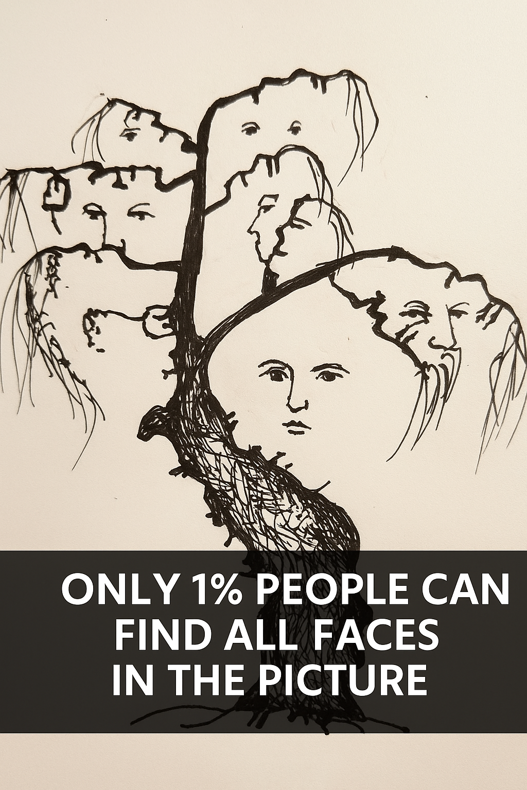 99% Fail This Test — Can You Find All the Faces in the Picture?