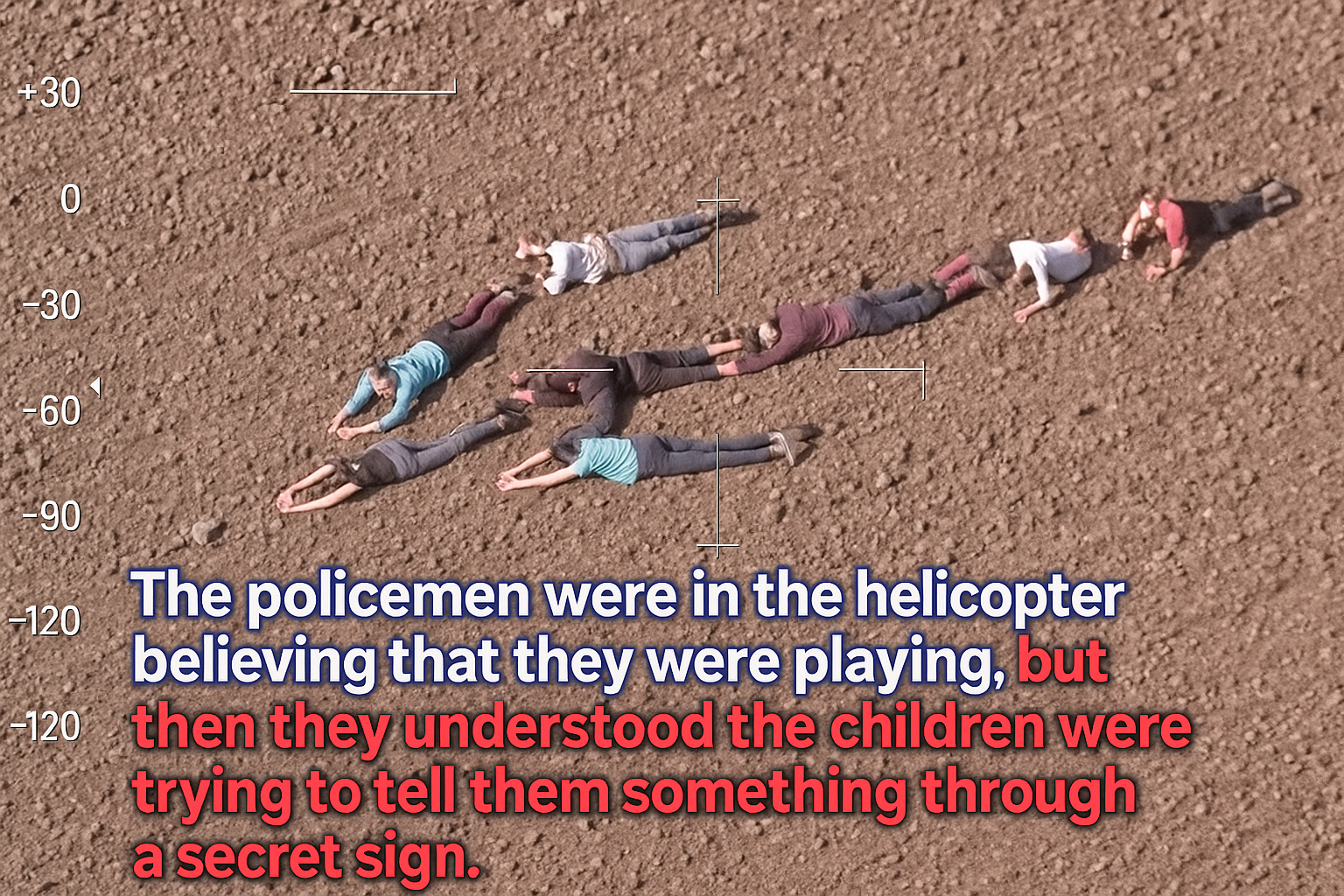 Children Form a Human Arrow to Help a Police Helicopter Catch Suspects