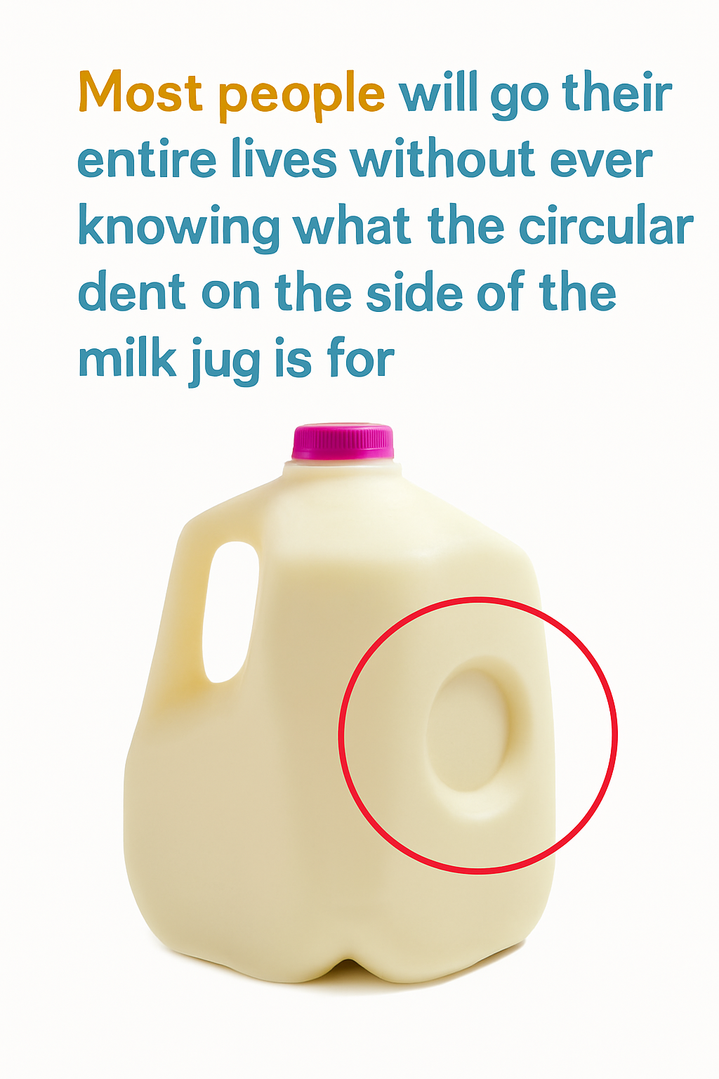 The Real Reason Milk Jugs Have That Circular Dent