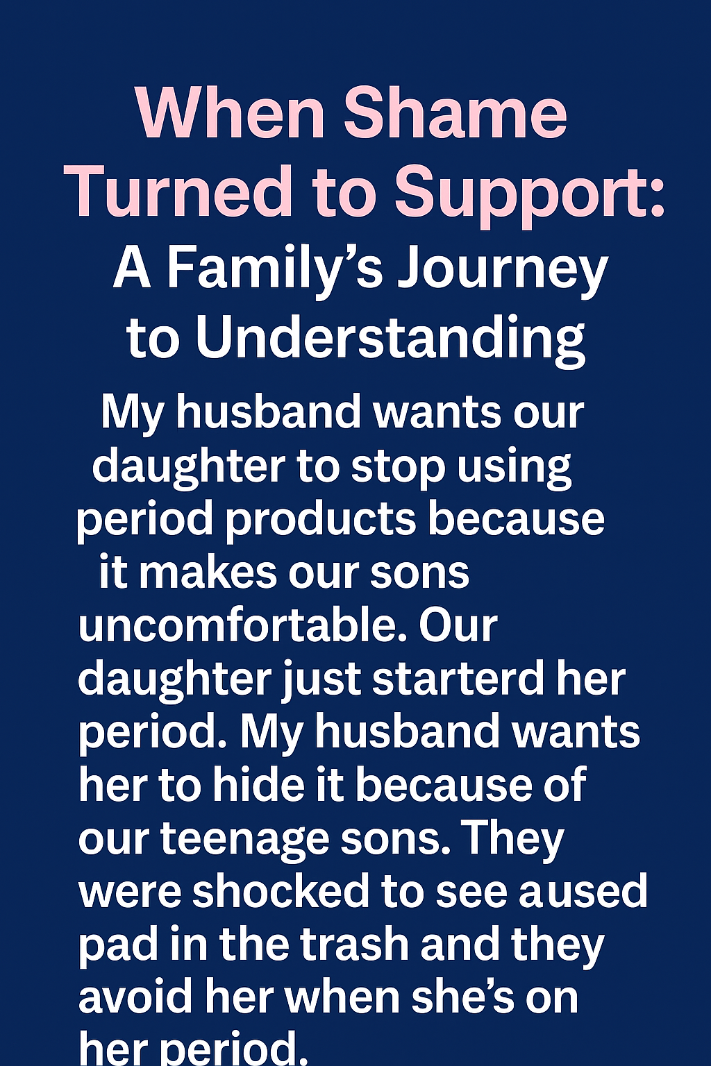 She Felt Only Shame… Until Her Family Did Something Unexpected