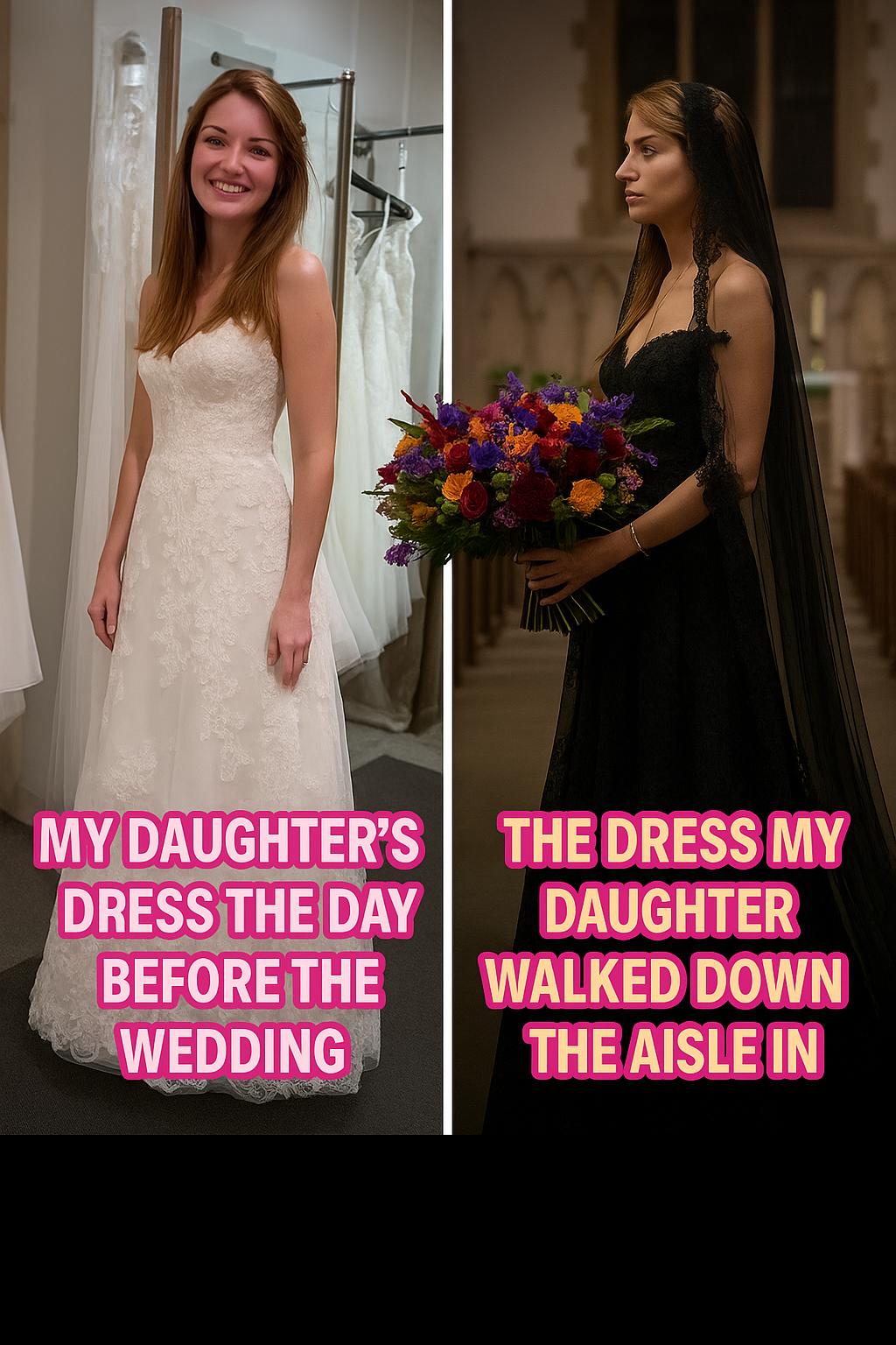 My Daughter Wore a Black Dress to Her Wedding – When I Found Out Why, I Was Left Speechless
