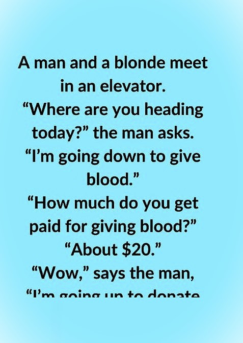 A man and a blonde meet in an elevator… what happens next is priceless