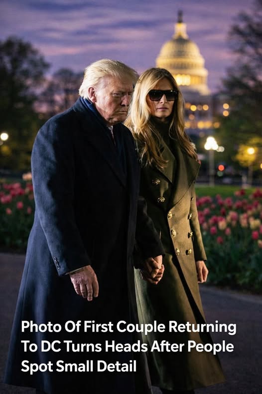 One Small Detail in This Photo of the First Couple’s Return to DC Has People Talking