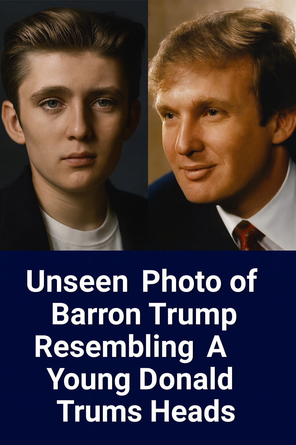 Side-by-Side Photo of Barron Trump and Young Donald Trump Goes Viral