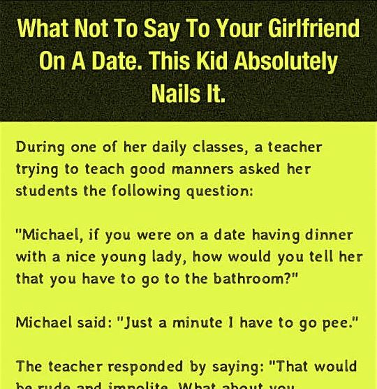 This Kid’s Date Advice Is Hilariously Honest