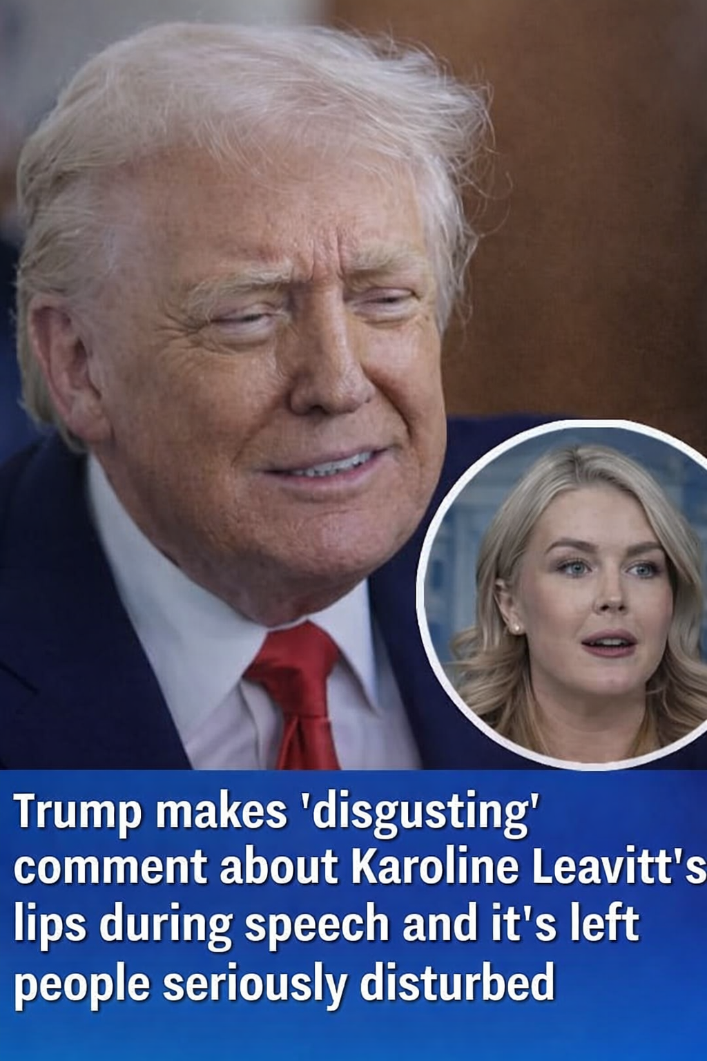 Trump’s On-Stage Comment About Karoline Leavitt Draws Strong Reactions Online