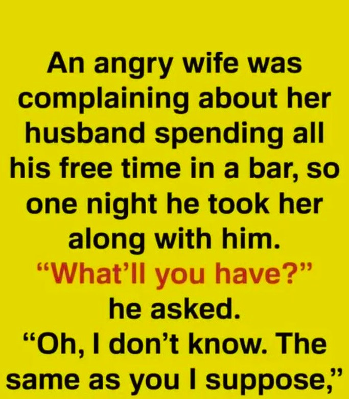 Jealous Wife Tracks Husband to the Bar in Anger