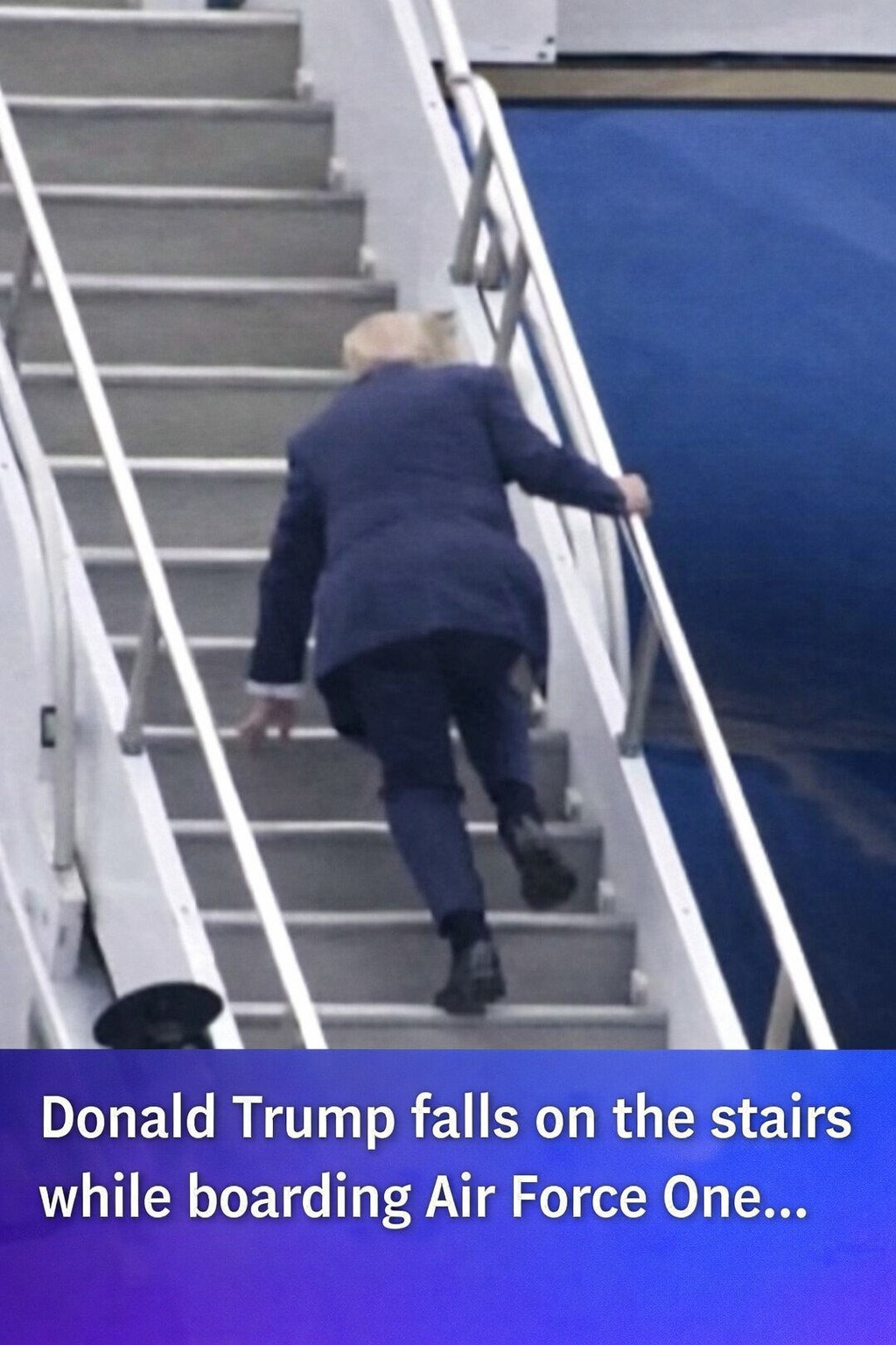 Awkward Moment as Donald Trump Boards Air Force One