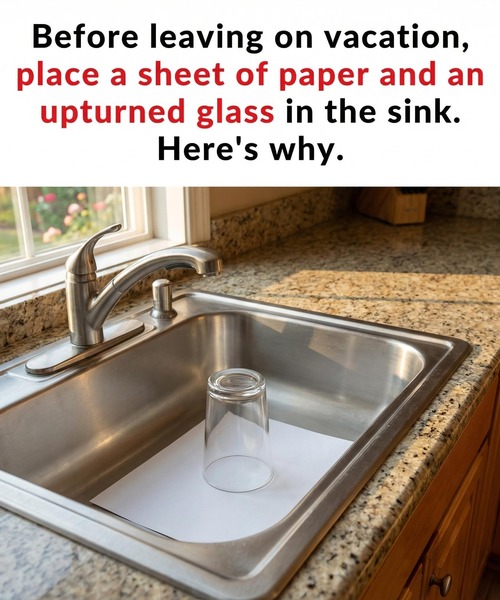 Before You Go on Vacation, Don’t Forget to Check Your Sink