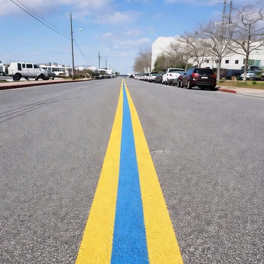 What the Blue Line on the Road Actually Signifies