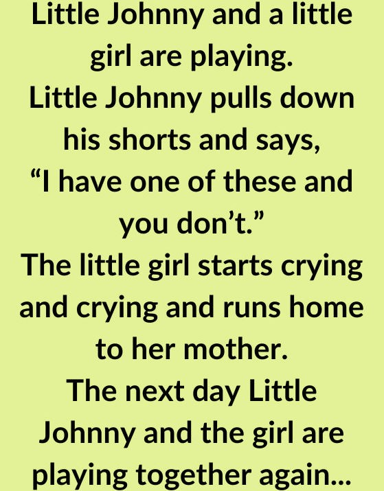 What Little Johnny Did Next Had Everyone Laughing