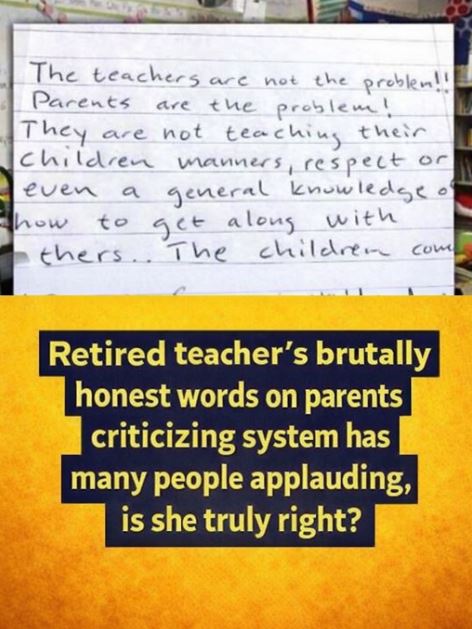 Retired Teachers’ Candid Words to Parents About the System Go Viral!